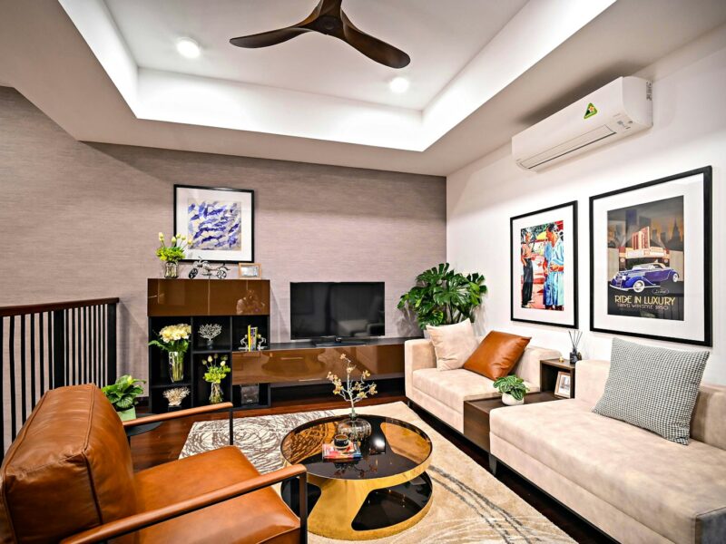 black flat screen tv on brown wooden tv rack