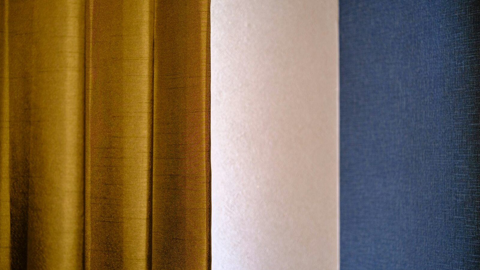 a close up of a curtain in a room