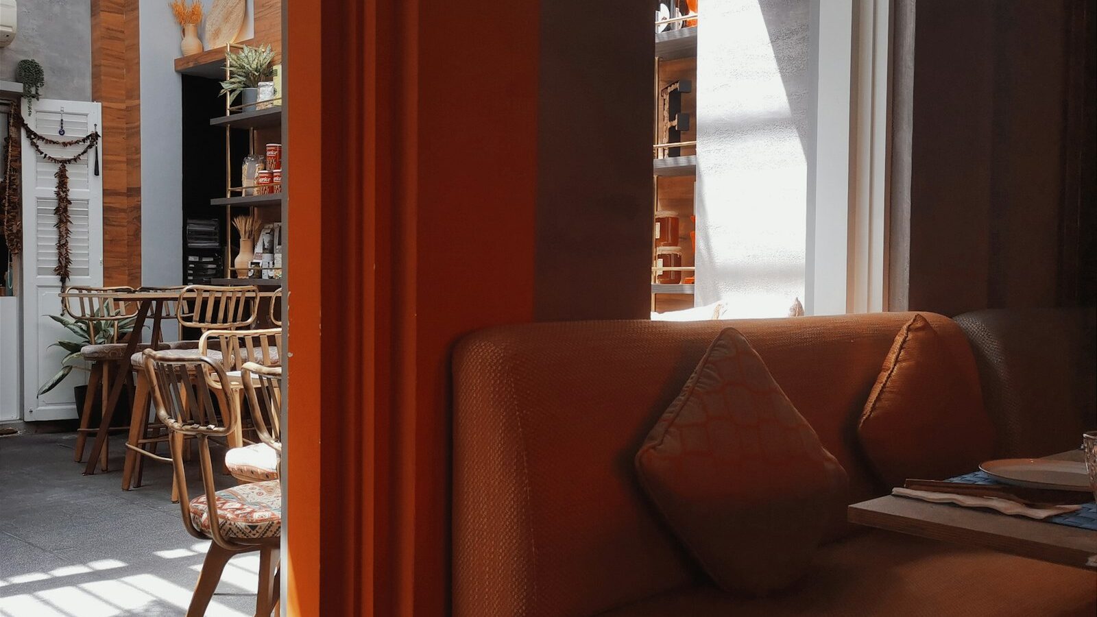 a living room filled with furniture and a fire place